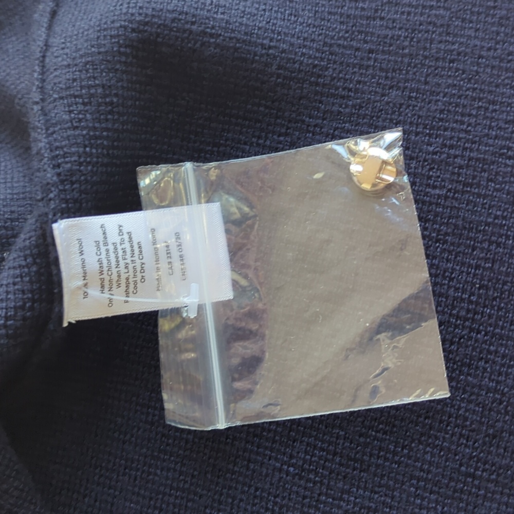 NWOT Talbots Soft Merino Wool V-Neck Knit Sweater Dress MEDIUM Blue - Picture 4 of 13